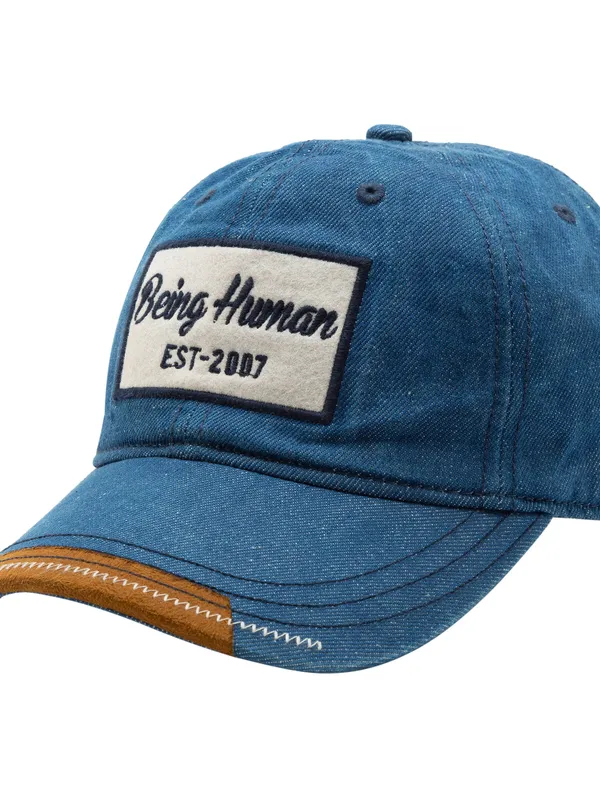Being Human Men Blue Denim Caps